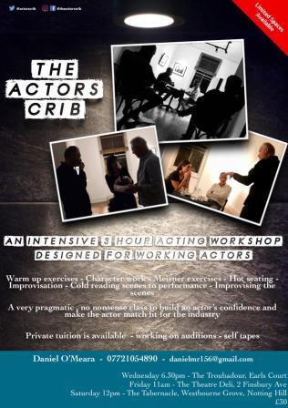Actors Crib London | Adult Acting workshops for Actors London. Liverpool Street, Earls Court and Notting Hill, logo